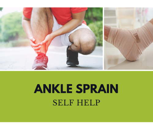 injured ankle wrapped in a bandage