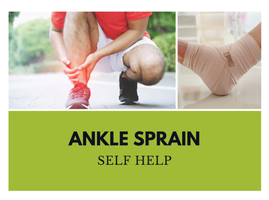 injured ankle wrapped in a bandage