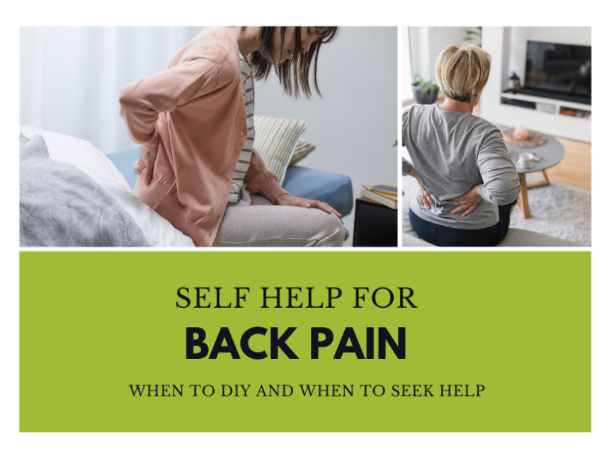 women holding her lower back
